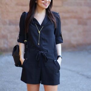 Banana Republic Black Utility Romper